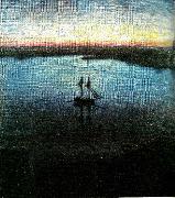 Eugene Jansson midsommarnatt vid riddarfjarden Germany oil painting artist